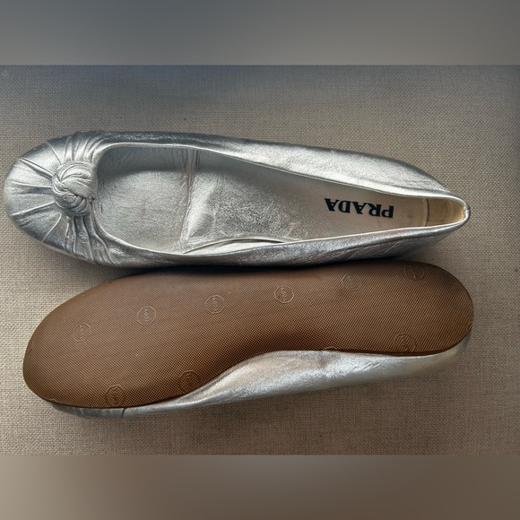 Silver Prada flats - Picture 3 of 3